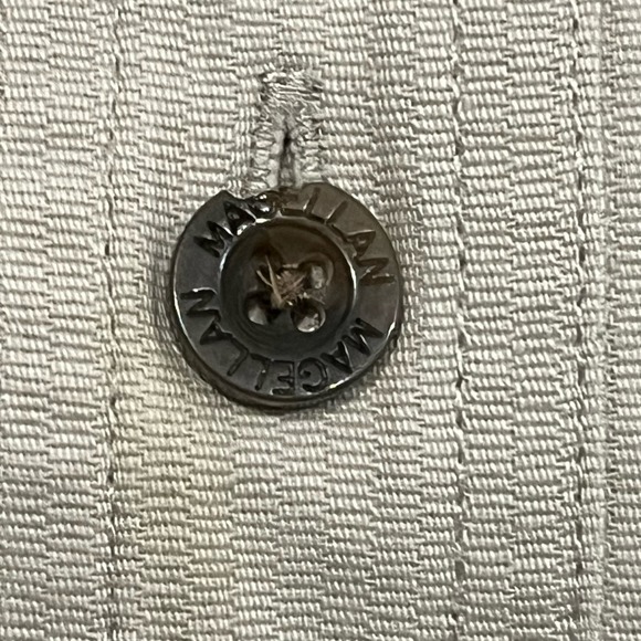 Magellan Men’s Medium Tan Button Down Men’s Pocket Shirt‎ - Picture 4 of 14